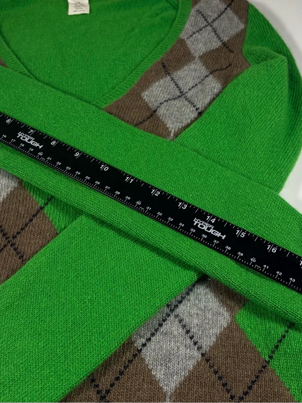 💚 XS J.Crew Kelly Green Argyle Merino Angora Cashmere Sweater